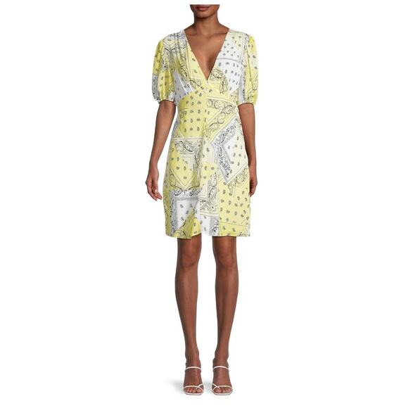 Staud Milla Printed Mini Dress Size 10 - Picture 1 of 6